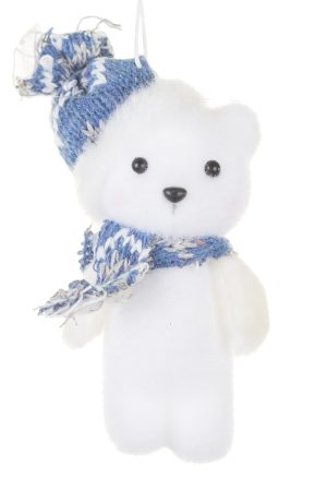 Blue Cute Bear Ornament With Toque