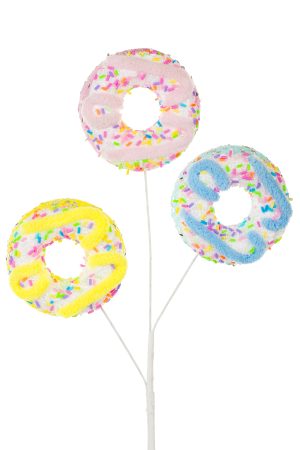 Multi Three Donut Tree Pick With Sprinkles