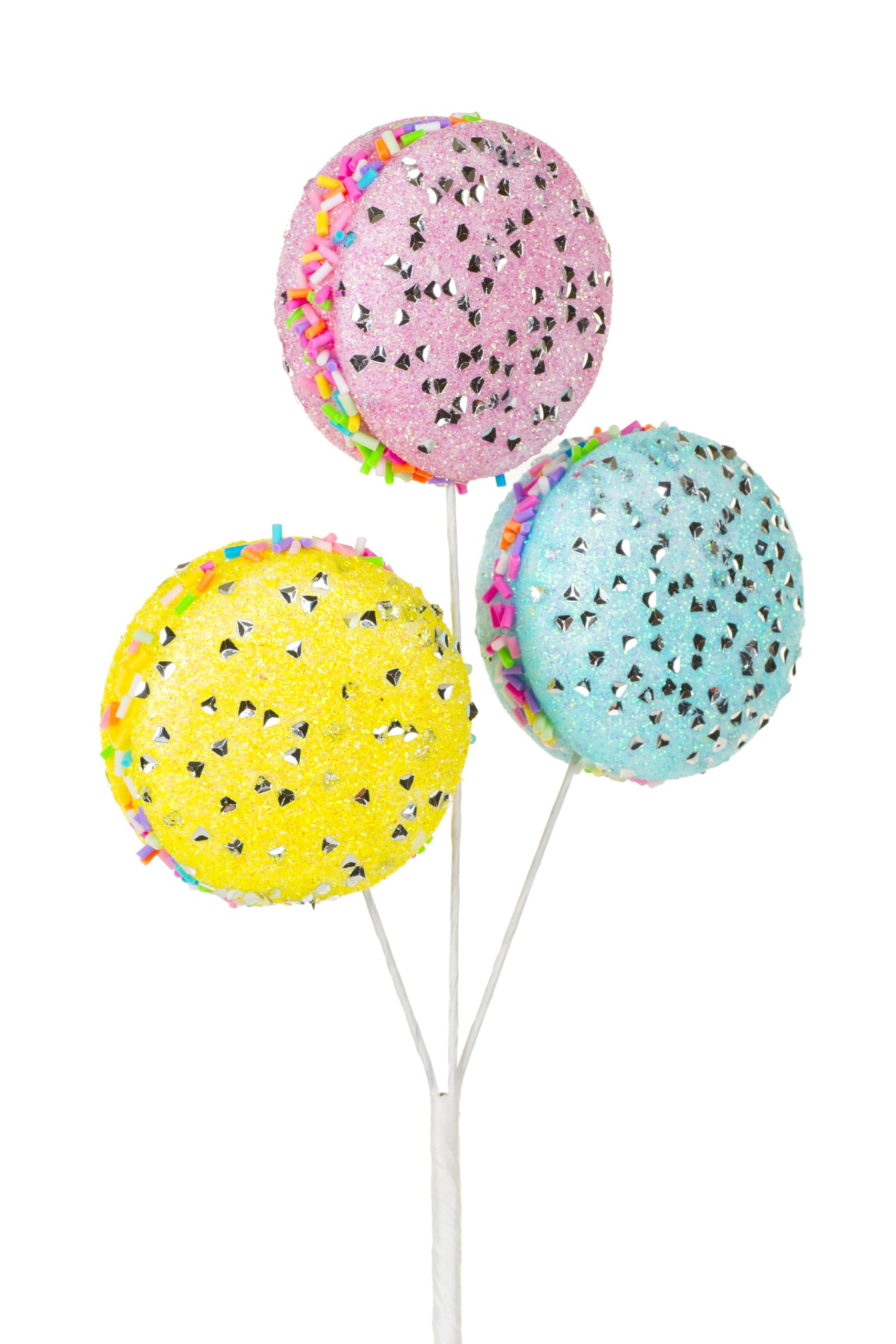 Multi Three Macaroon Tree Pick With Sprinkles - Image 2