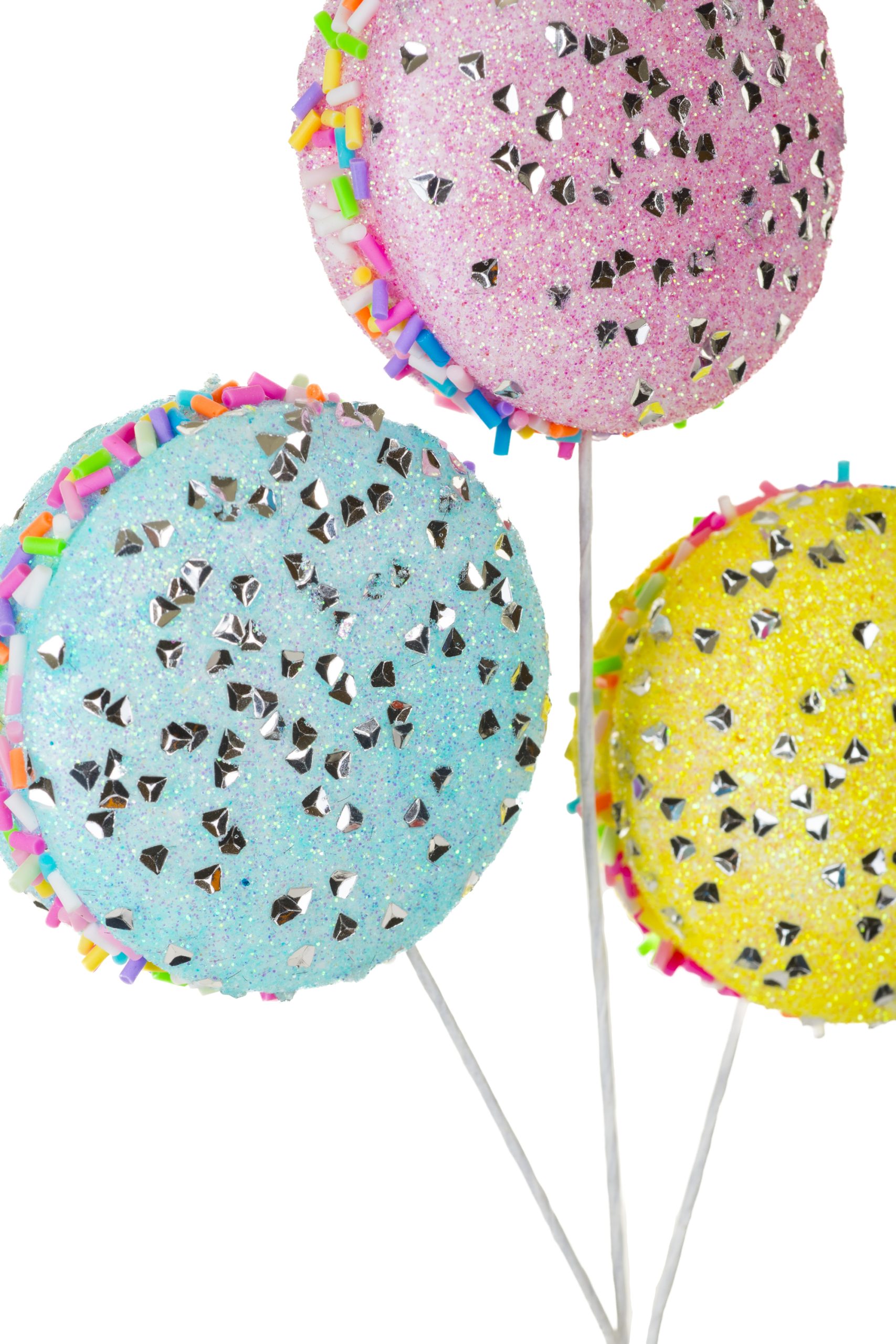 Multi Three Macaroon Tree Pick With Sprinkles - Image 3
