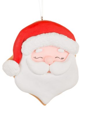 Peach Santa Claus Cookie Ornament