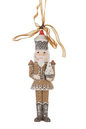 Black Nutcracker Ornament With Cupcake