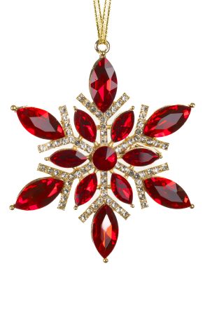 Red Snowflake Ornament