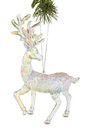 Clear Deer Ornament