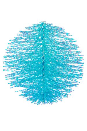 Sky Blue Twined Bristle Ball Ornament With Fishline Loop