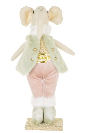 Pastel Green Snazzy Elephant With Gold Belt