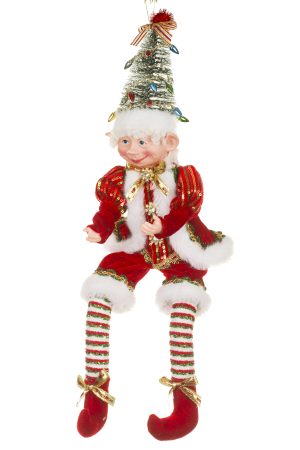 Red Elf With Christmas Tree Hat