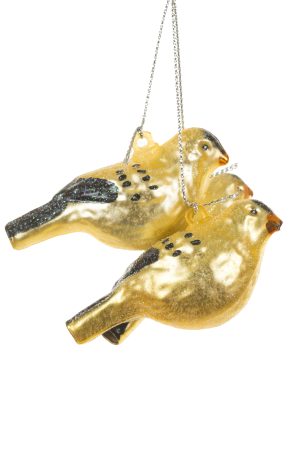 Gold Birds Ornament