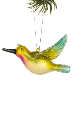 Yellow Hummingbird Ornament