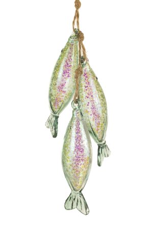 Teal Caught Fish Ornament