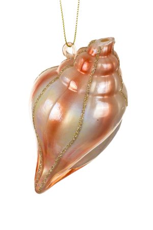 Red-Orange Conch Ornament