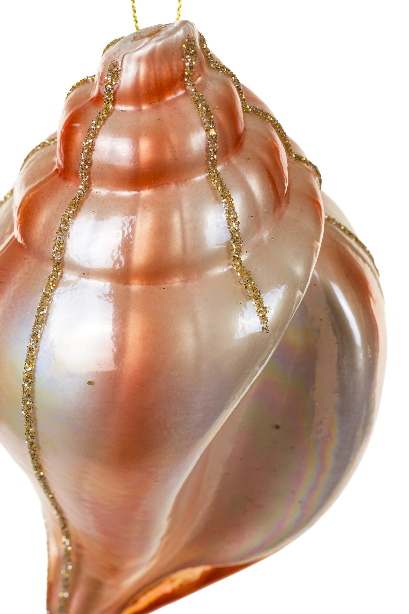 Red-Orange Conch Ornament - Image 3