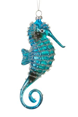 Aquamarine Seahorse Ornament