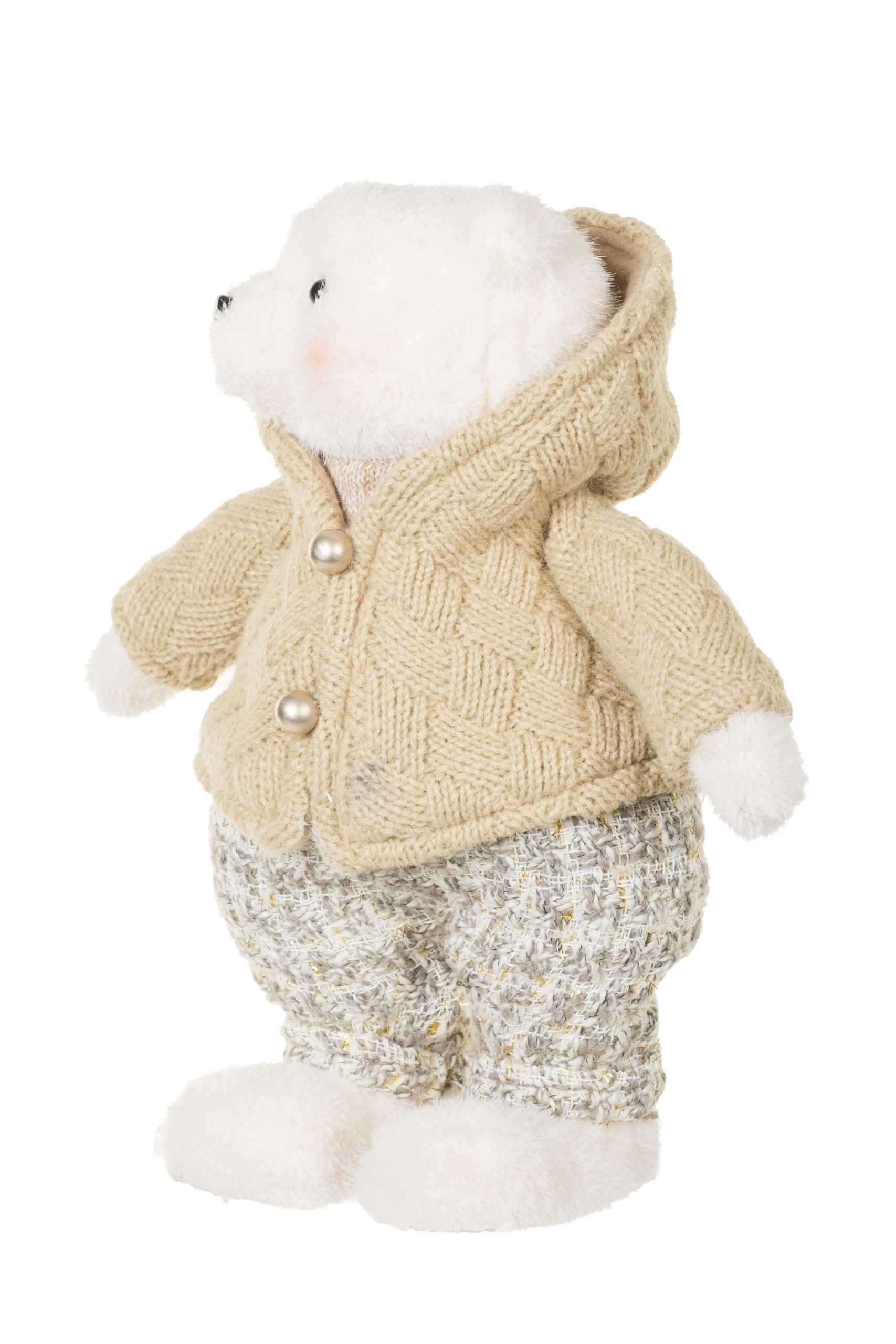 Beige Polar Bear Boy Wearing Sweater - Image 2