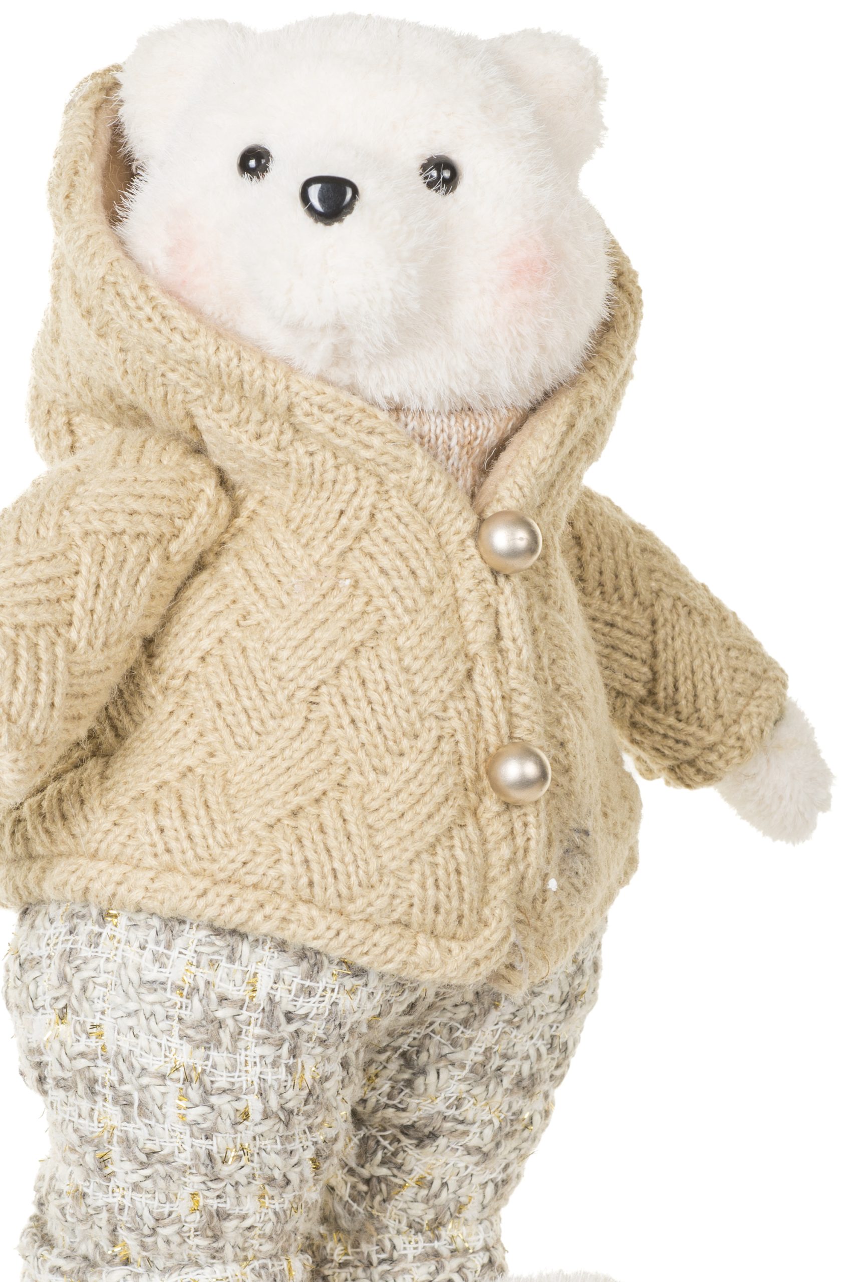 Beige Polar Bear Boy Wearing Sweater - Image 6