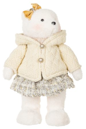 Beige Polar Bear Girl Wearing Sweater