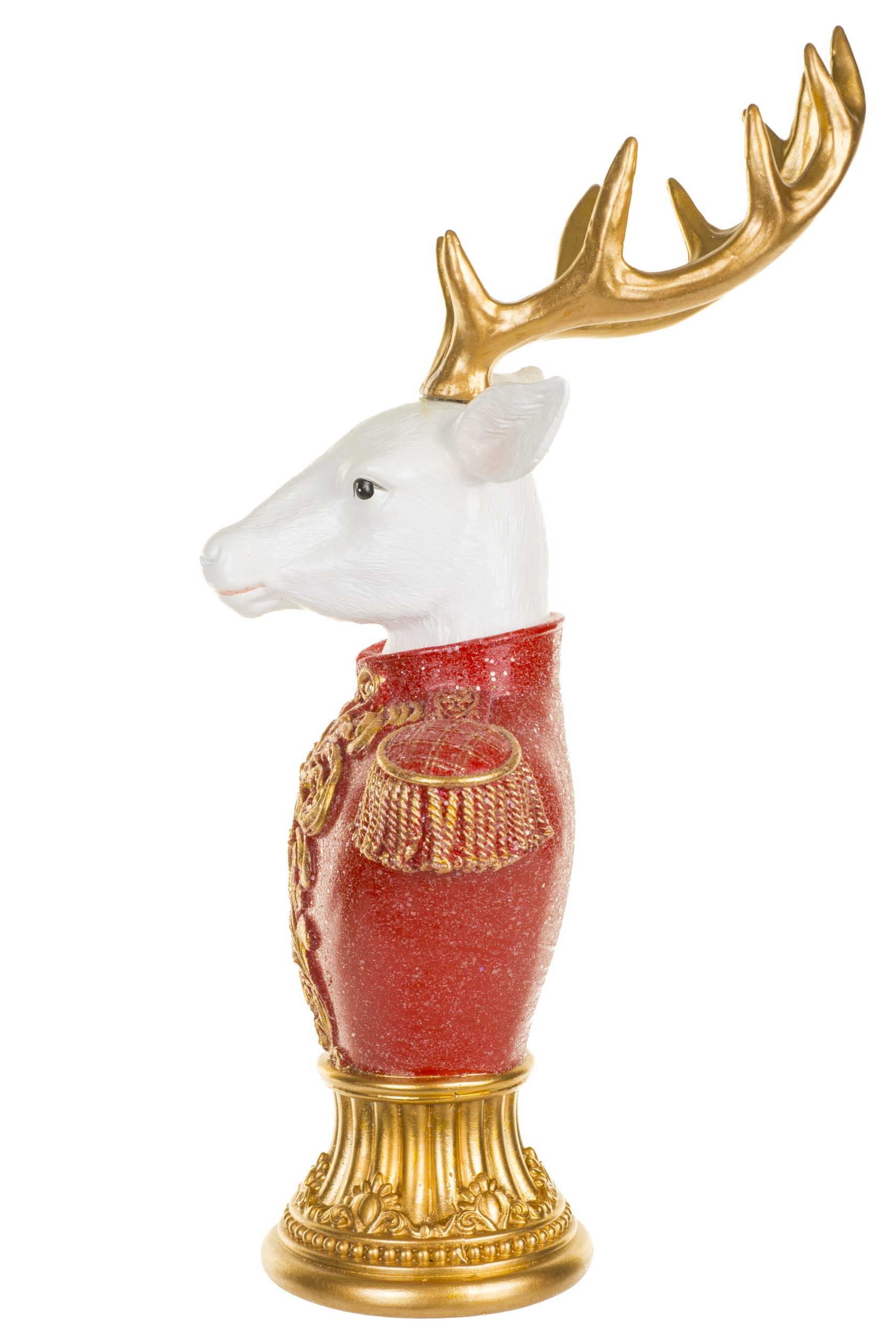 Red Reindeer General Table-Topper With Golden Antlers - Image 3