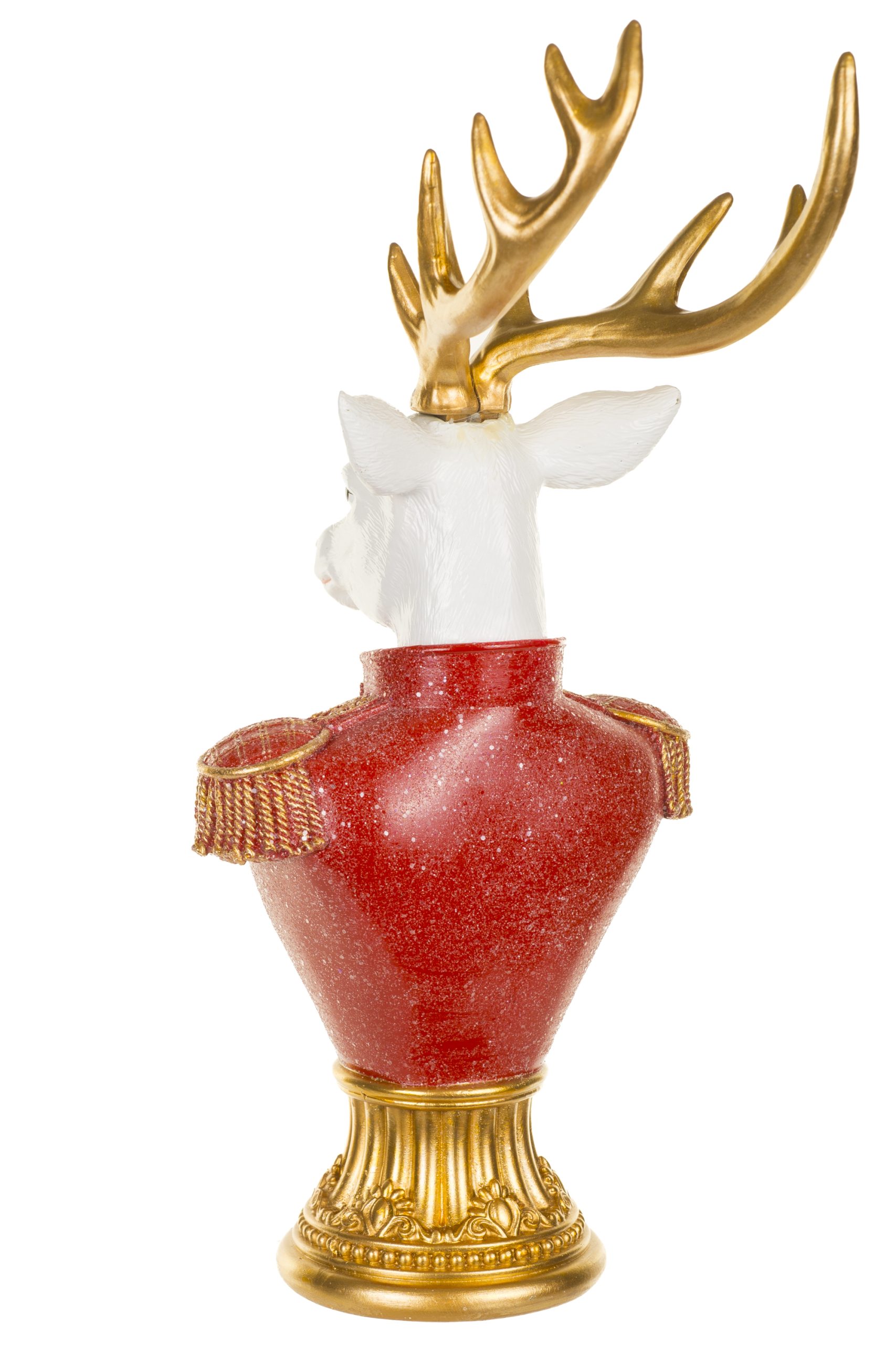 Red Reindeer General Table-Topper With Golden Antlers - Image 4