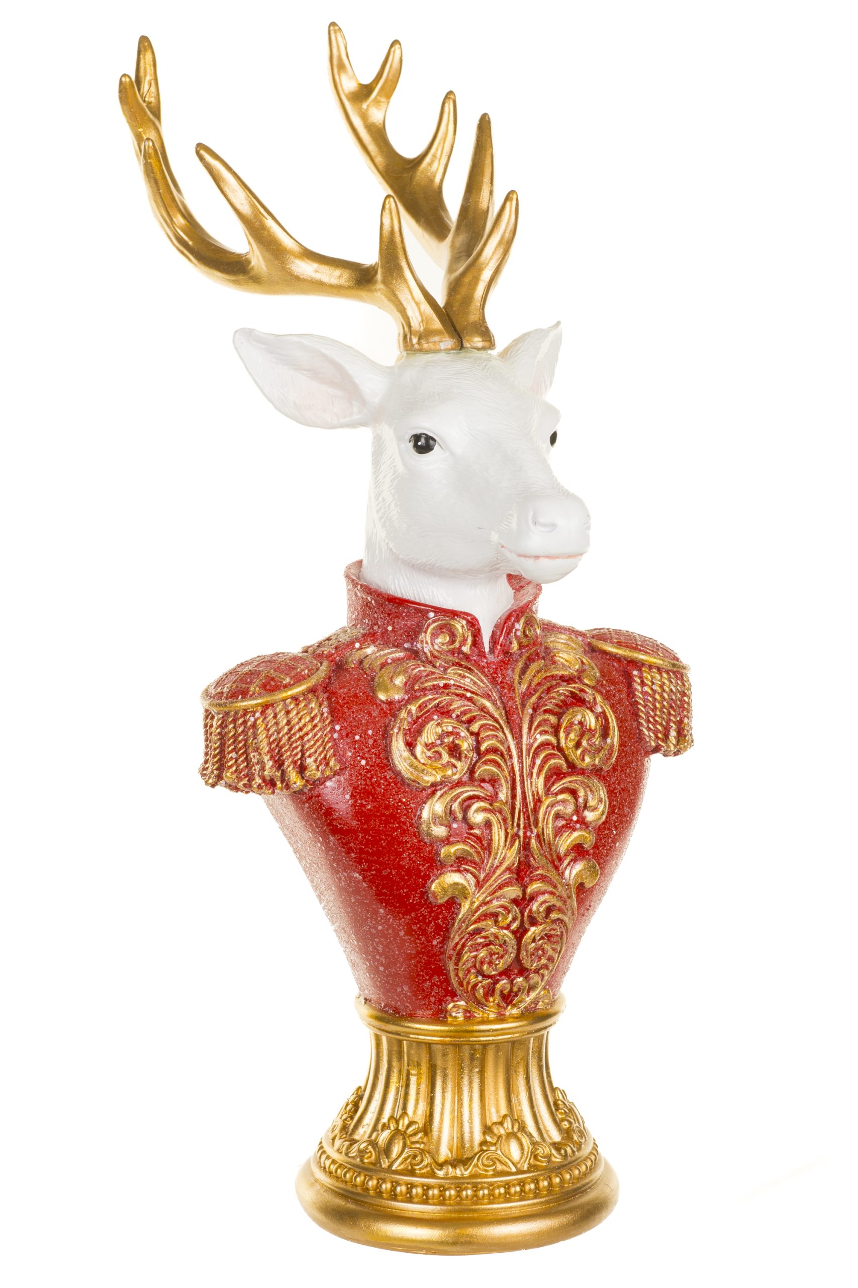 Red Reindeer General Table-Topper With Golden Antlers - Image 5