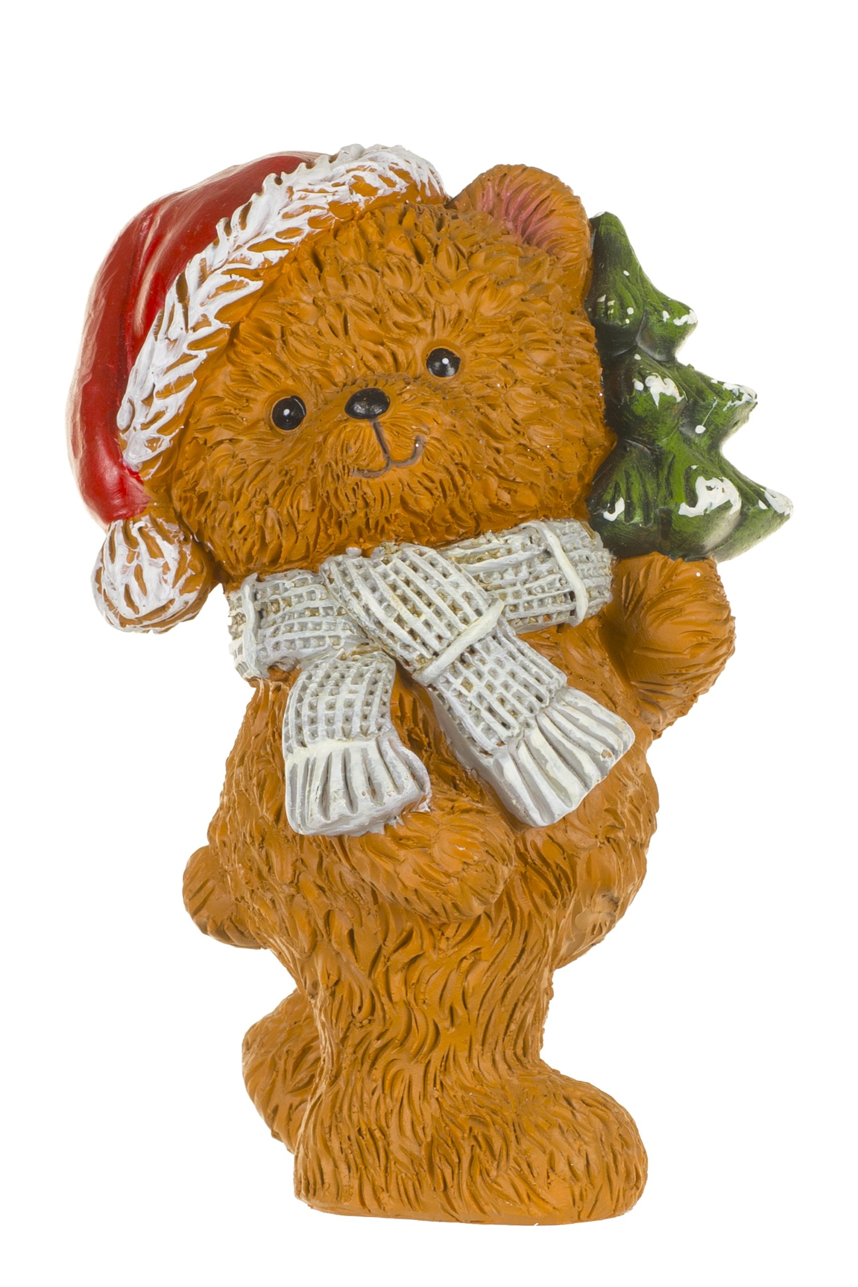 Brown LED Teddy Bear Holding Christmas Tree