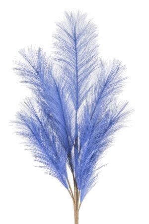 Steel Blue Pampas Grass Tree Pick With Poseable Branches