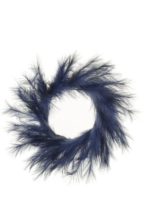 Steel Blue Pampas Grass Wreath