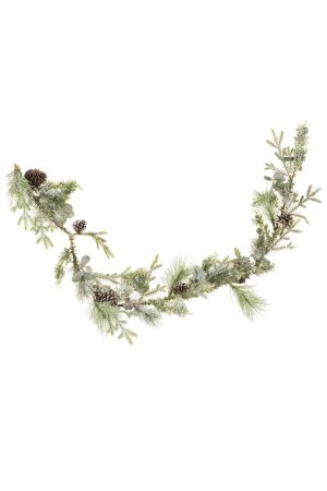 Iced Green Pine LED Garland
