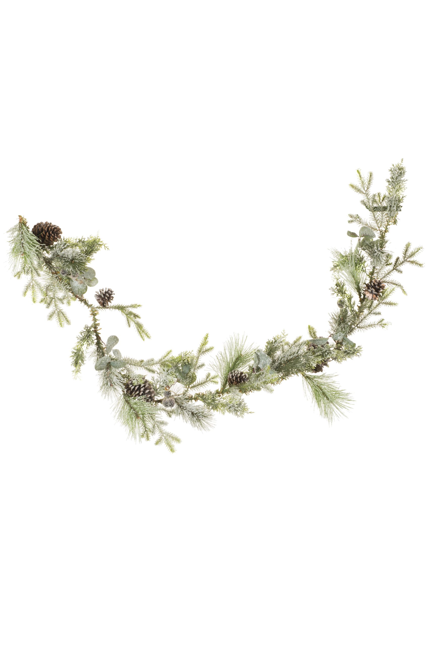 Iced Green Pine LED Garland