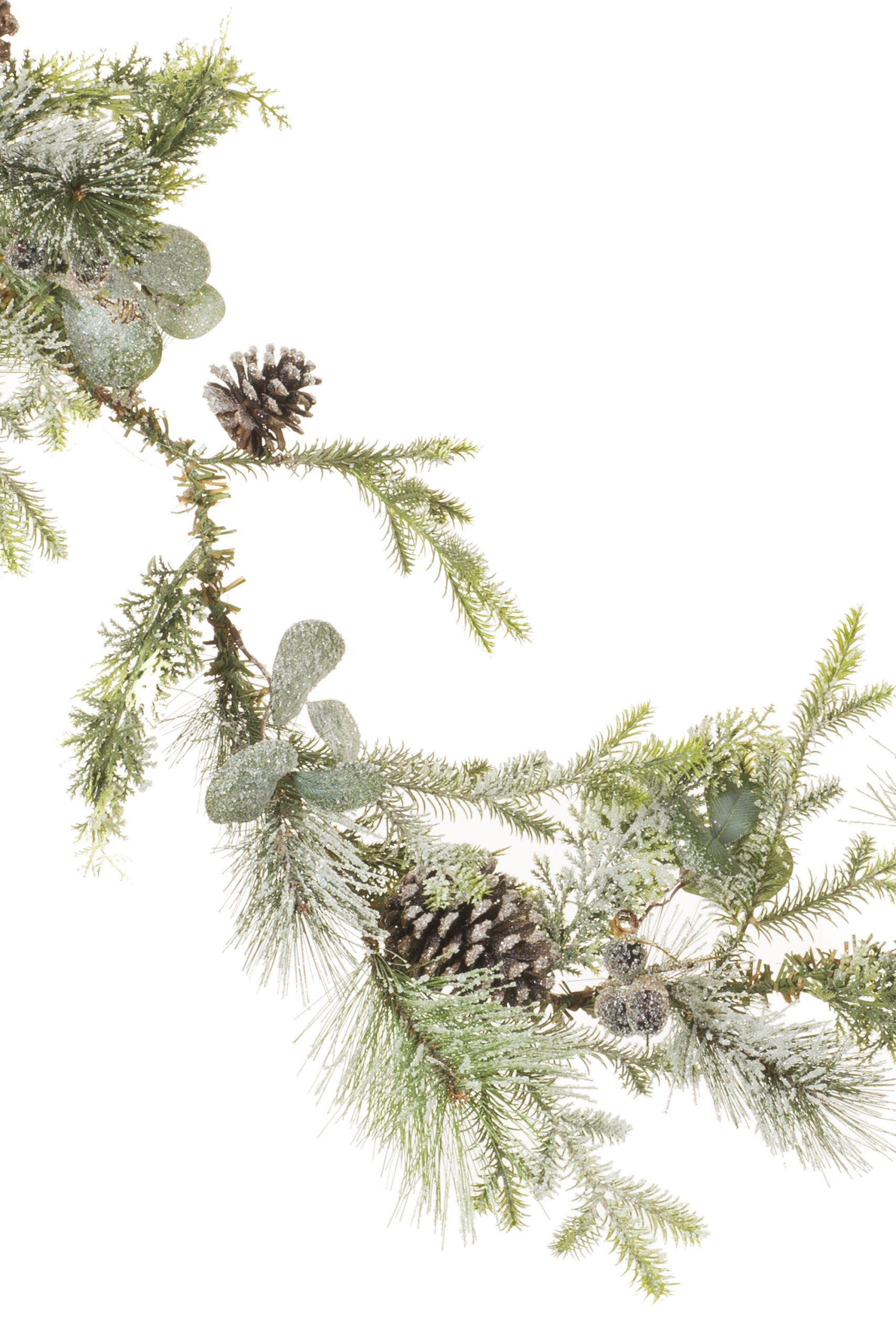 Iced Green Pine LED Garland - Image 2