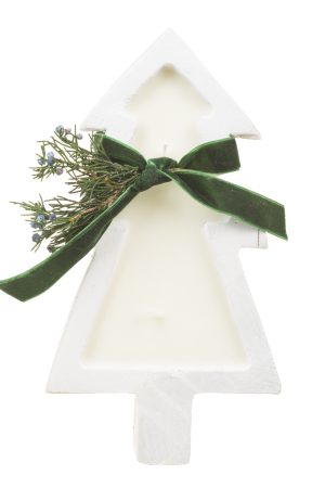 Small White Balsam And Berries Tree Candle