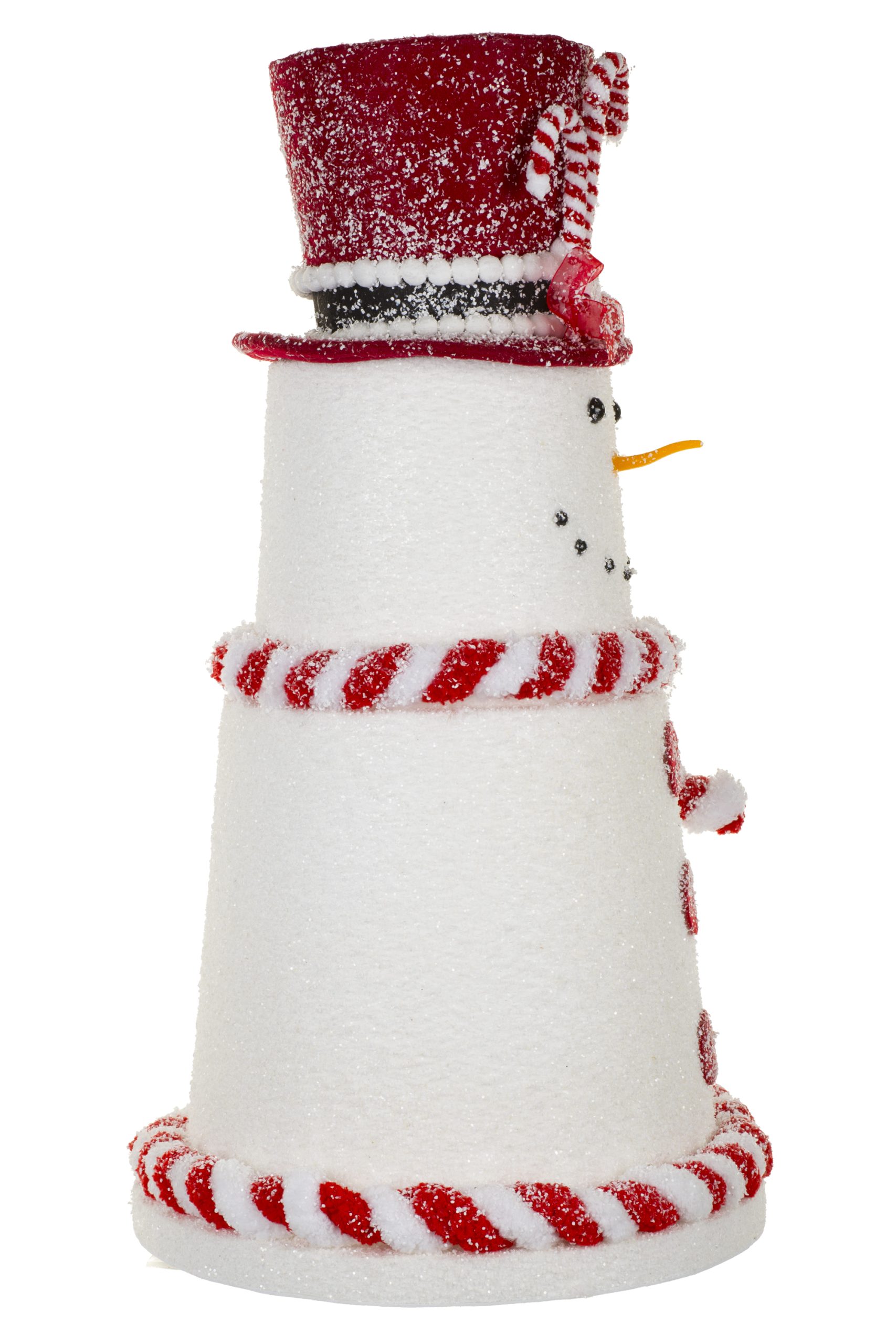 White Lighthouse-Shaped Snowman With Top Hat - Image 5