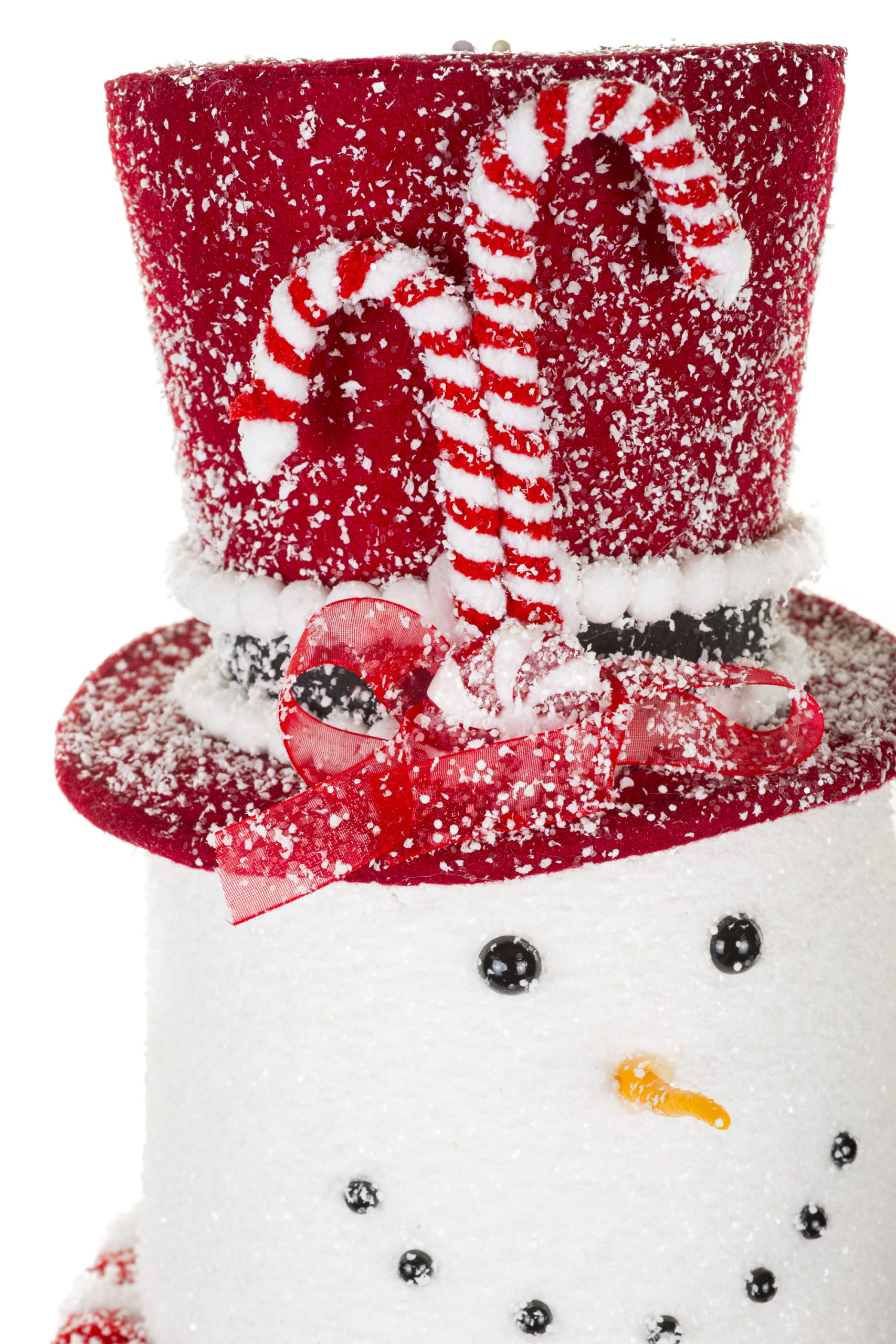 White Lighthouse-Shaped Snowman With Top Hat - Image 7
