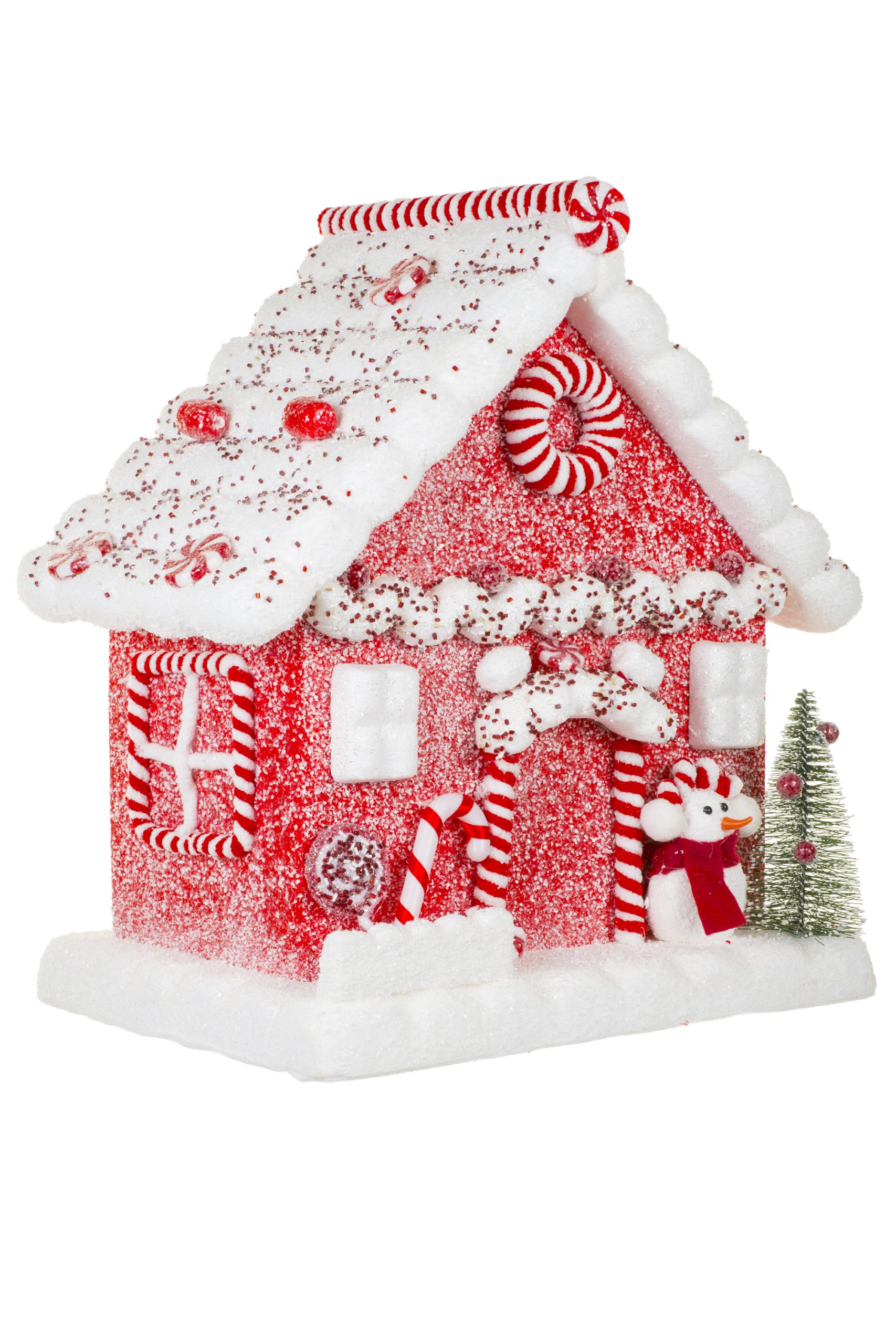 Red Candy House Decoration With Peppermint Roof - Image 6
