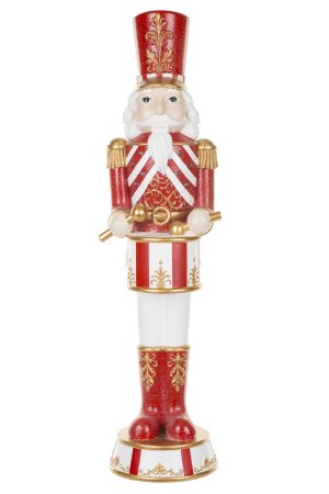 Red LED Nutcracker With Drums