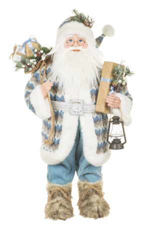 Blue-Gray Santa With Lantern
