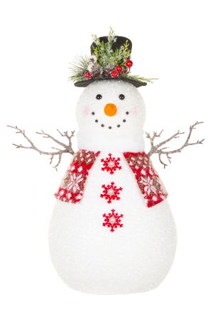 White Snowman With Christmas Vest