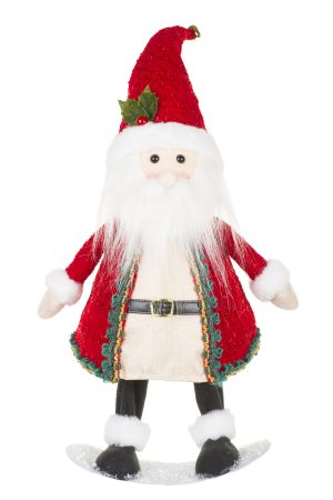 Bobbling Red Snowboardin' Santa