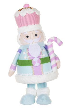 Bobbling Baby Blue Nutcracker With Cupcake Hat