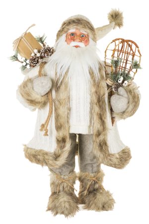 Ivory Santa With Fur Trim
