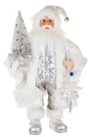White Santa With Iridescent Star