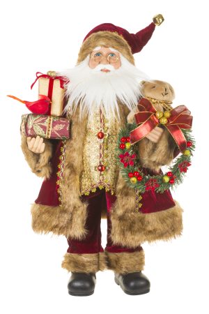 Burgundy Santa With Presents