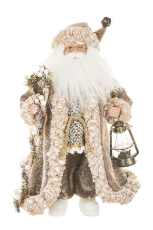 Almond Santa With Frosted Pine Entwined Staff