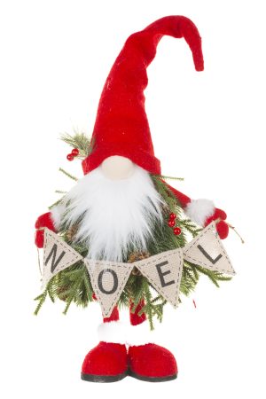 Red Evergreen Gnome With "Noel" Sign