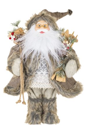 Brown Santa With Skis
