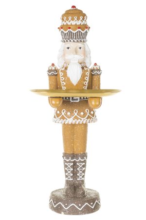 Brown Gingerbread Nutcracker With Removable Serving Dish
