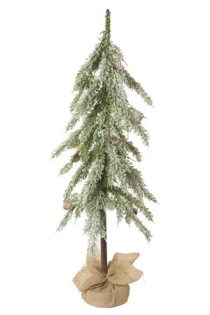 Table-top Green Douglas Fir LED Tree With Pinecones
