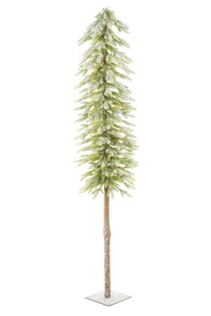 Medium Green White Spruce Christmas Tree With Frosted White Tips