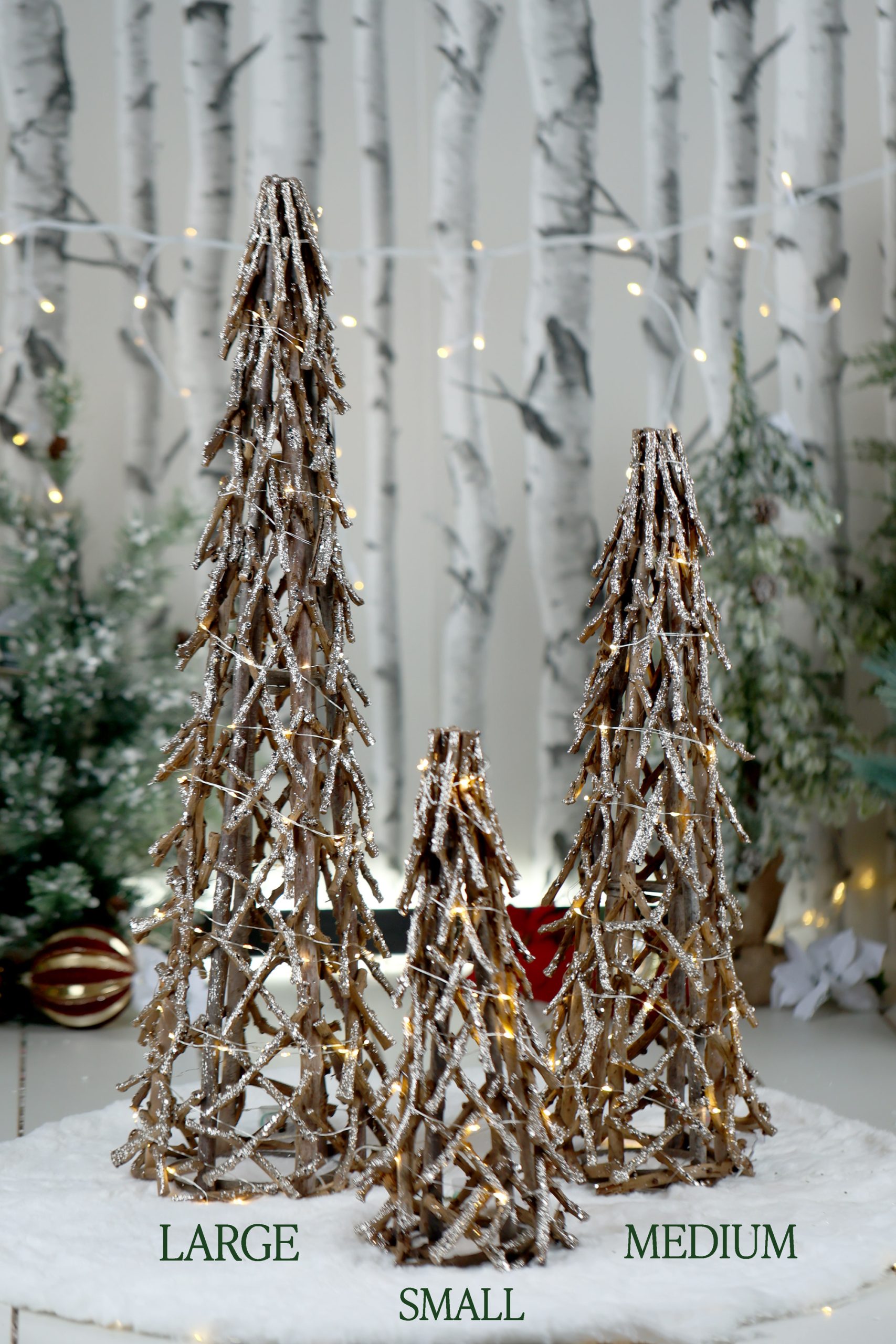 Large Brown Rustic LED Decorative Tree